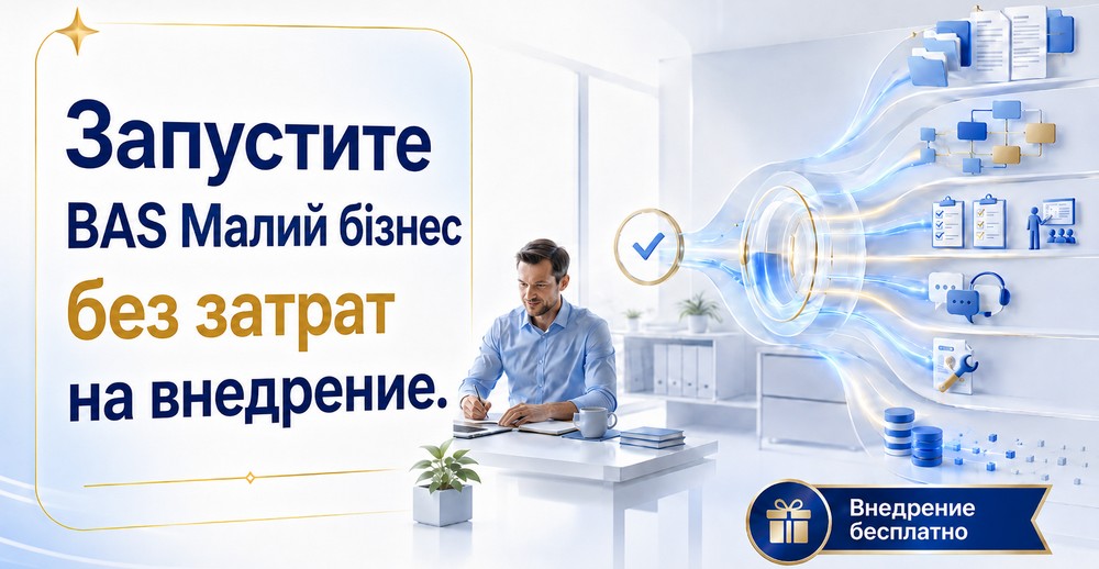 BAS Малий бізнес без затрат на внедрение!